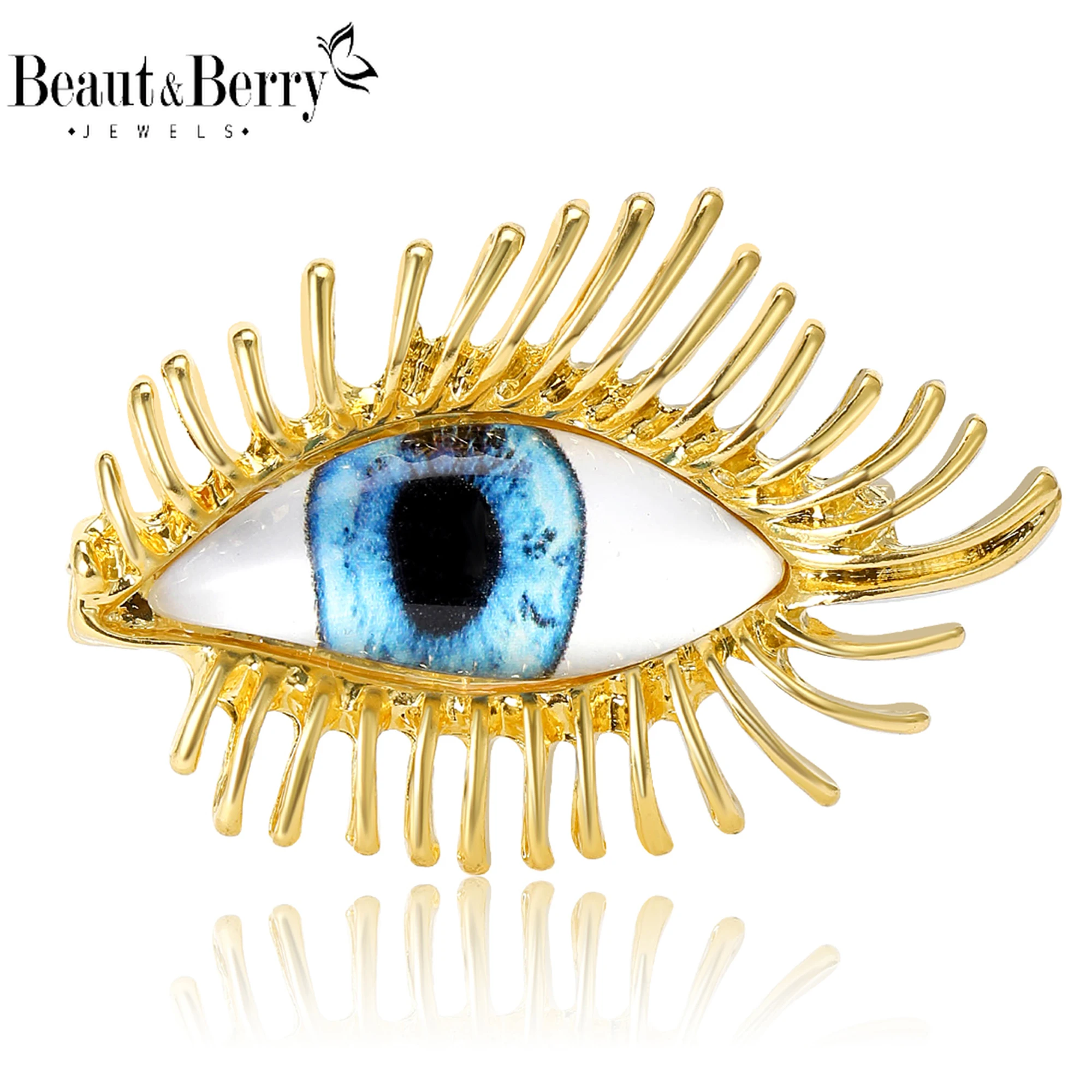 

Beaut&Berry New Fashion Retro Devil Eye Brooches for Women Unisex Office Party Casual Pins Accessories Gifts