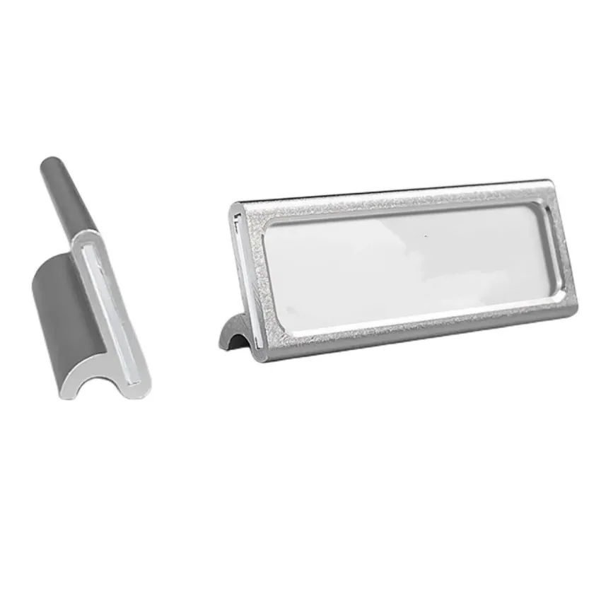 Metal Aluminum Alloy Price Tag Display Holder Stand Card Promotion High End 100pcs
