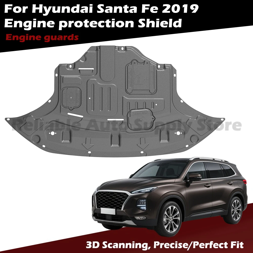 

Простая установка двигателя с 3D-сканированием для Hyundai Santa Fe 2019, защита от ударов и царапин, полная защита