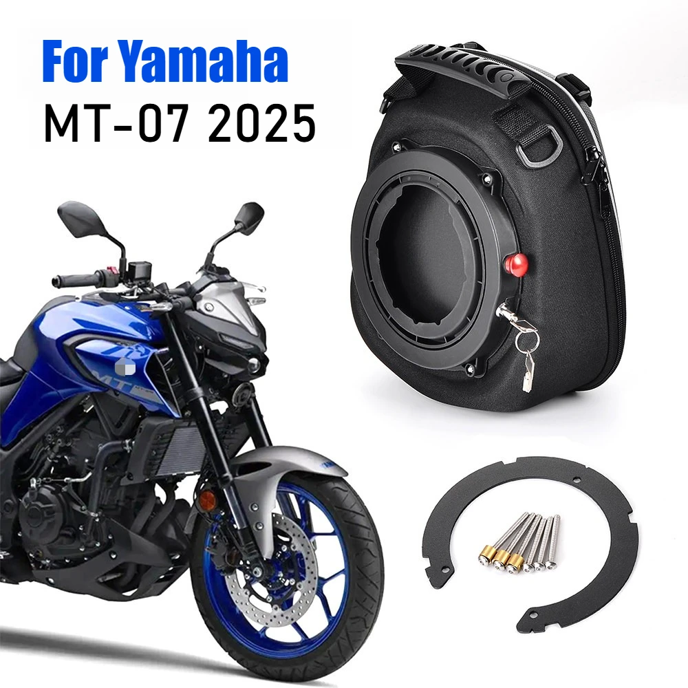

Для Yamaha MT-07 MT07 MT 07 2025: Водонепроницаемая сумка на бак с быстрым креплением, рюкзак, навигационный кофр, аксессуары