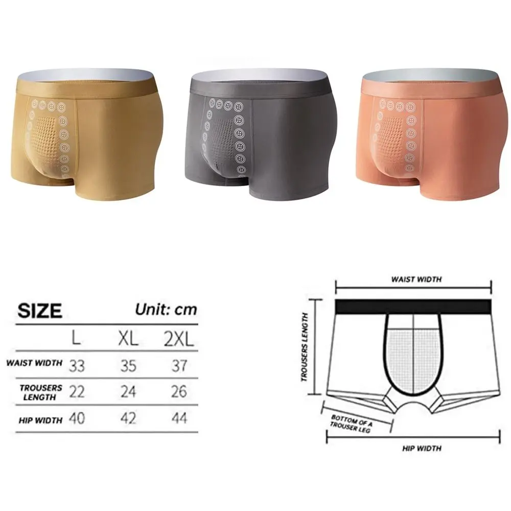 Polyester Fibre Energy Field Therapy Men's Underwear Elastic Long Lasting Therapy Men's Underwear Breathable Men's Boxer Men
