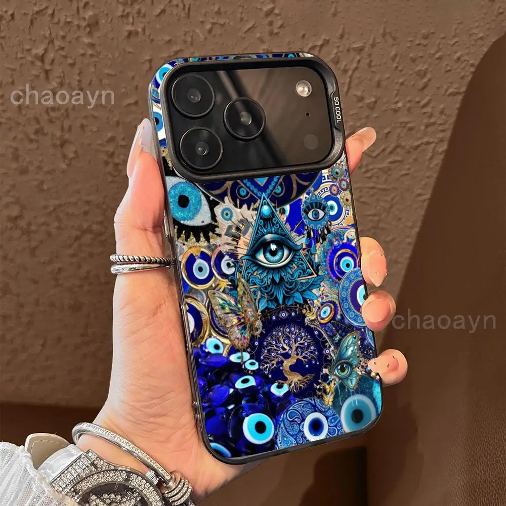 

Blue Evil Eye Phone Case case for iPhone17 16 15 14 13 12 11 Pro/ Max/Plus shock-proof rear cover anti-fingerprint