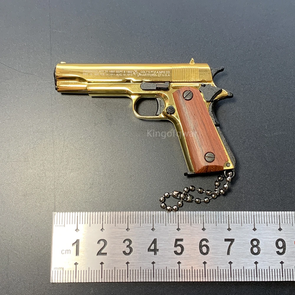 1:3 High Quality Metal 1911 Keychain Model Toy Gun Miniature Alloy Pistol Collection Toy Gift Pendant Actual Pictures