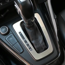 Car Gear Shift Knob Box Panel Frame Cover Sticker for Ford Focus 3 MK 3 2015 2016 2017 2018 Stainless Steel Accessories