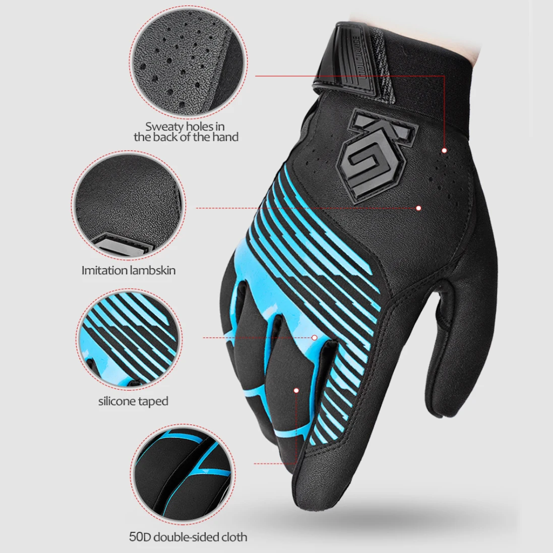 Mens Cycling Gloves Winter Thermal Fleece Bike Gloves Full Finger Gel Liquid Silicone Bicycle Gloves Bicicleta Accesorio Mujer