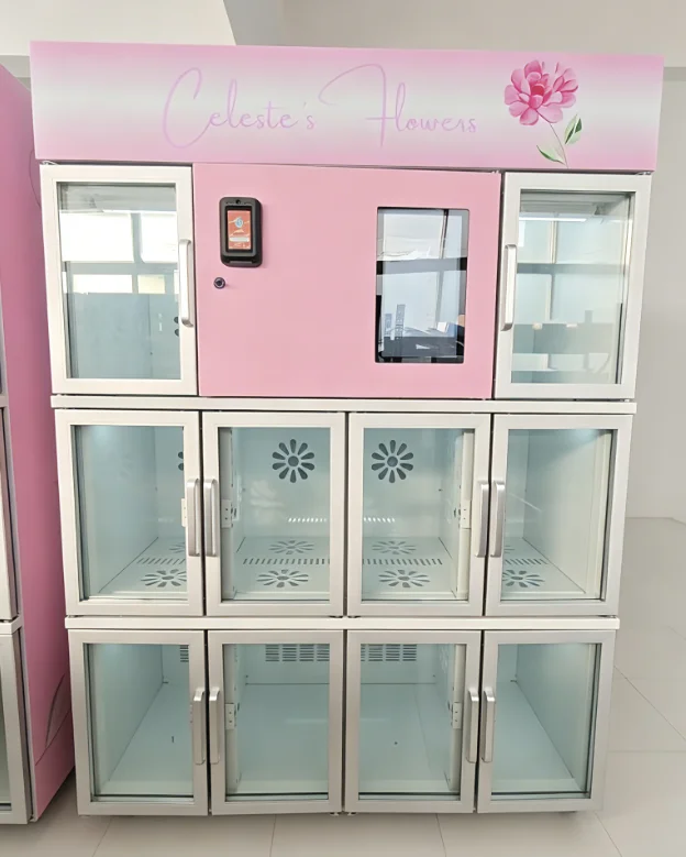 America Export Standard Unattended Flower Machine Intelligent Constant Fresh Custom Lightbox Flower Locker