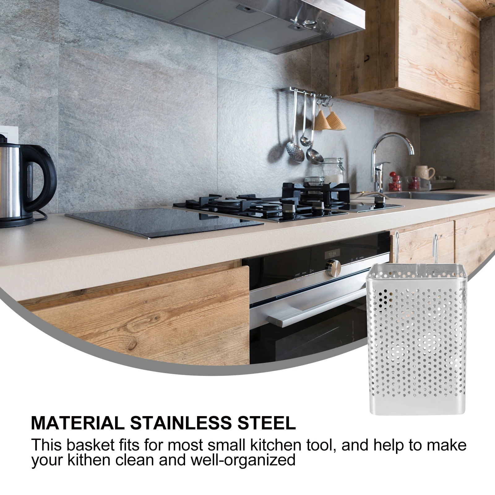 

Stainless Steel Hanging Chopsticks Holder Drying Rack Corrosion Resistant Rustproof Ventilated Space Saving Hook Design Kitchen