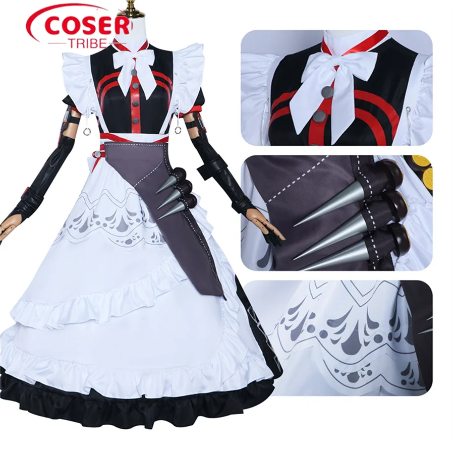 COSER TRIBE Anime Game  Zenless Zone Zero Alexandrina Maid Halloween Carnival Role CosPlay Costume Complete Set