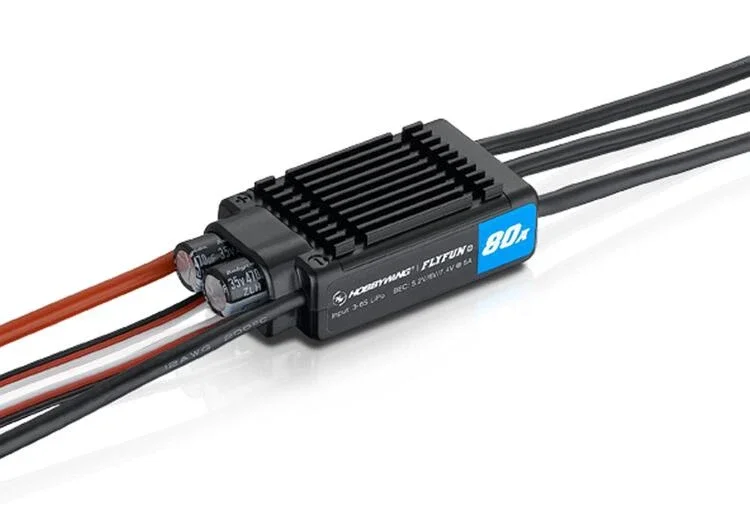 Hobbywing มอเตอร์ V5 80A ไฟฟ้าไร้แปรง ESC 8S พร้อมฟังก์ชัน DEO สำหรับเครื่องบินโดรน