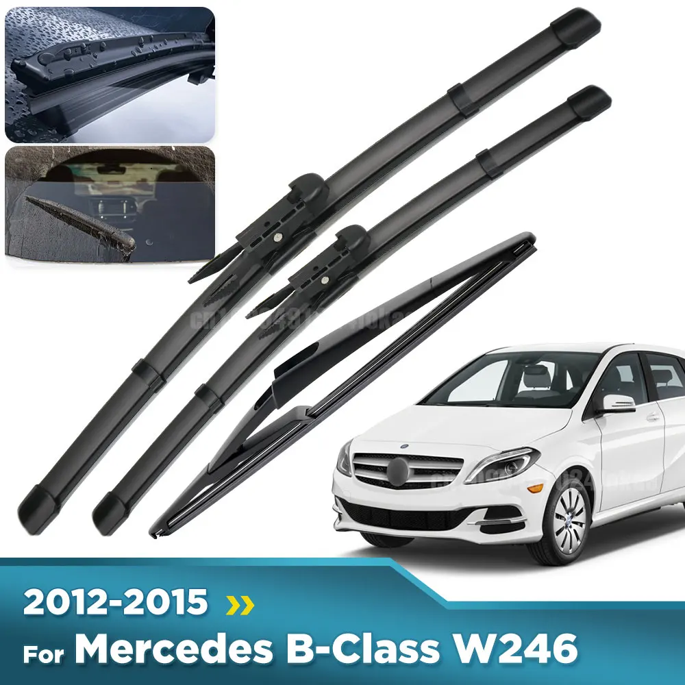 

For Mercedes Benz B-Class W246 2012-2015 2013 Wiper Front & Rear Wiper Blades Windshield Windscreen Window Brushes 26"+19"+10"