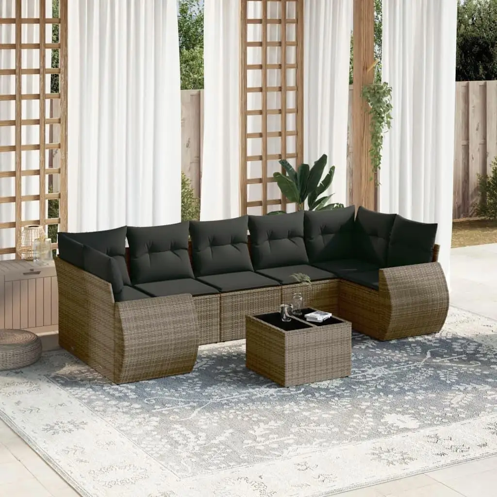

Stylish Grey Garden Sofa Set Outdoor Patio Furniture Comfortable Seating for Relaxation and Entertaining
