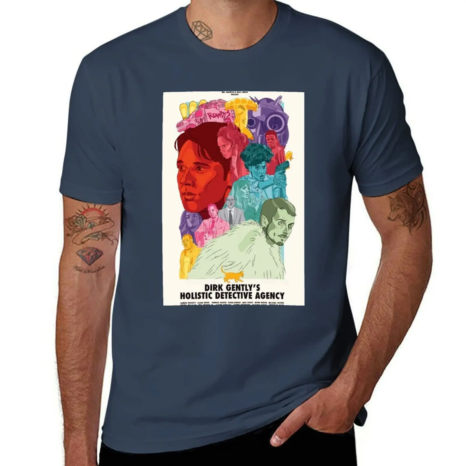 

Футболка Holistic Detective Agency Dirk Gentently, мужская футболка, роскошные футболки для мужчин, хлопковая забавная футболка