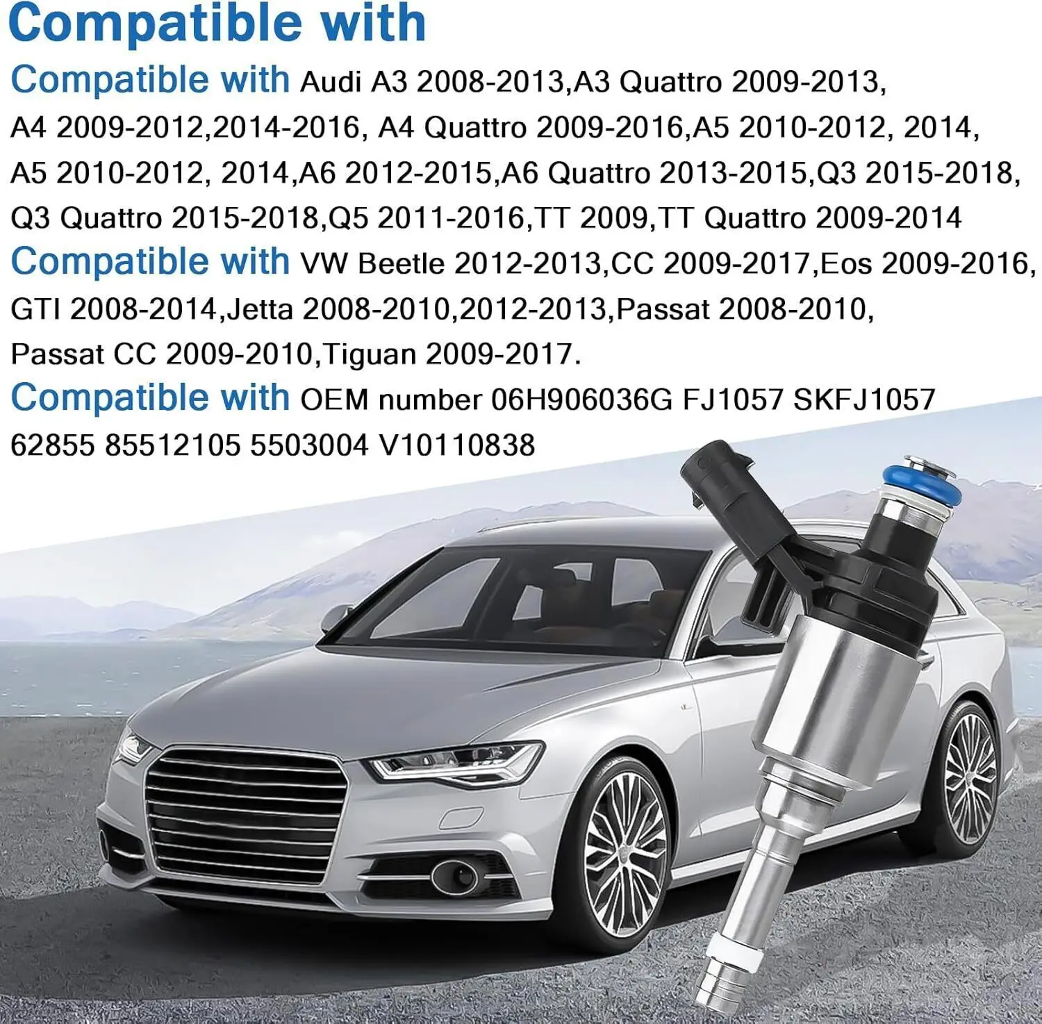 4 قطعة 06H906036G حاقن الوقود بوش 06H906036AE لشركة فولكس فاجن GTI تيجوان أودي A3 A4 A5 Q5 TT 2.0TSI