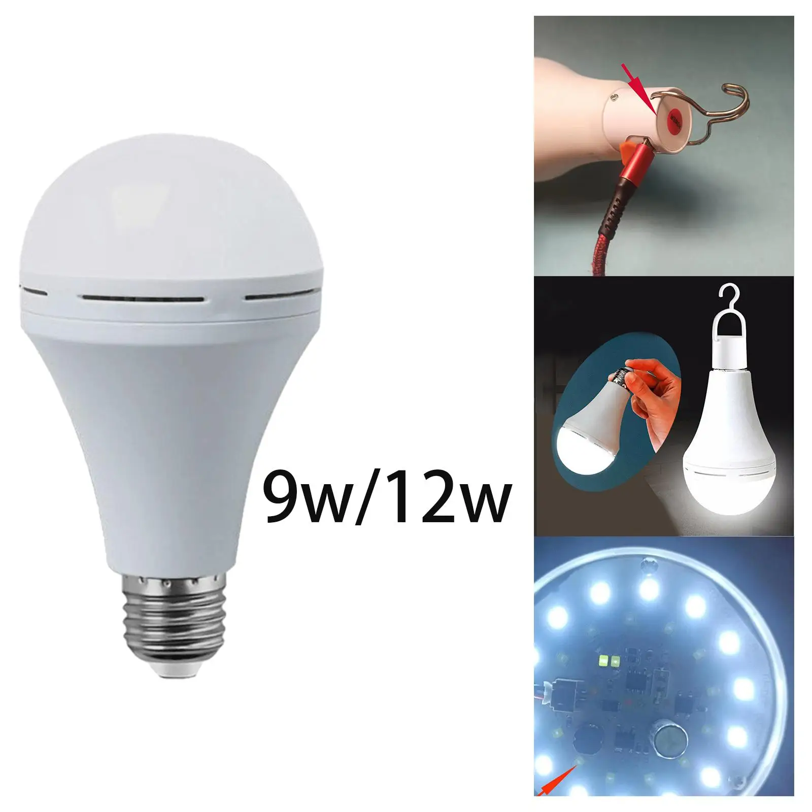 Rechargeable LED Bulb LED Tent Light Bulb Lightweight Portable Outdoor BBQ Light image 4