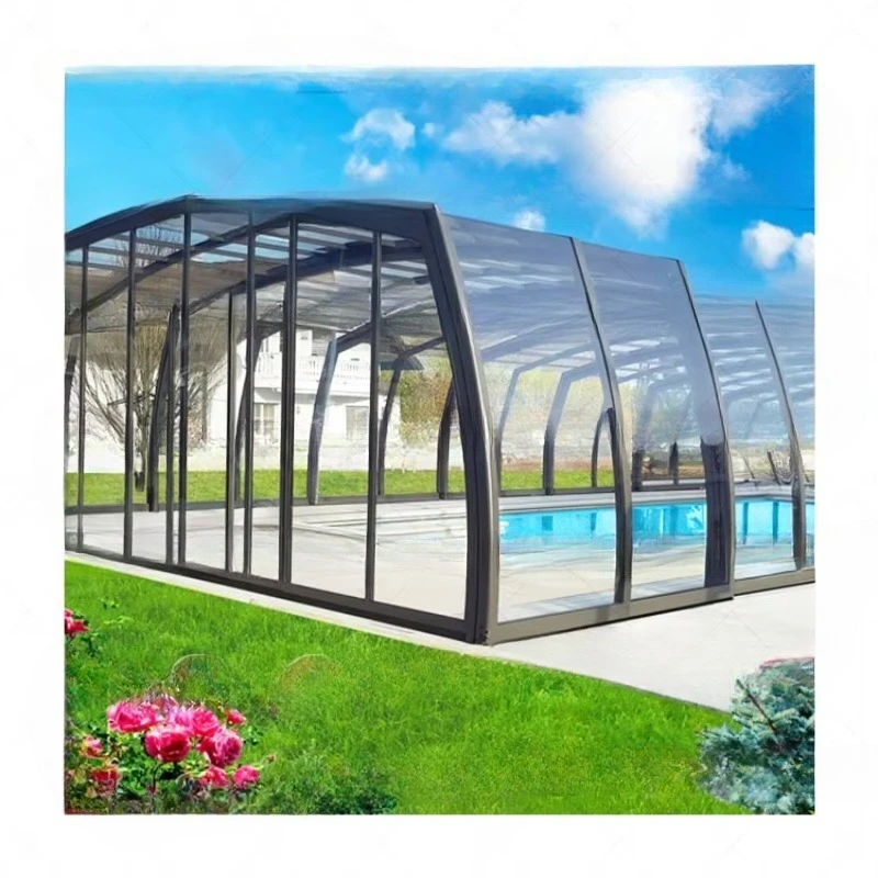 

Подвижная электрическая наклонная крыша, терраса, крышка для бассейна, поликарбонат, автоматическая теплица, выдвижной солярий