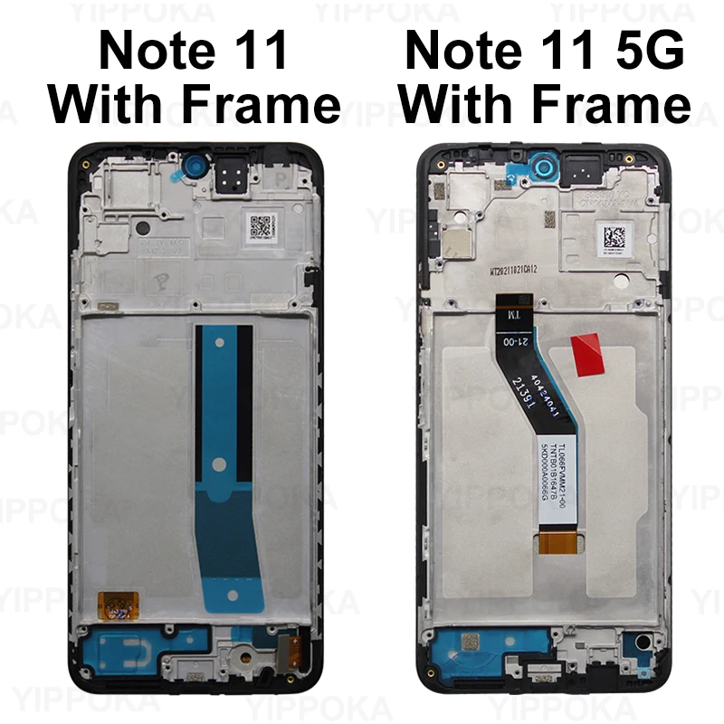 For Global Xiaomi Redmi Note 11 4G LCD Display  2201117TGT ouch Screen Digitizer For Redmi Note 11 5G LCD Replace Parts