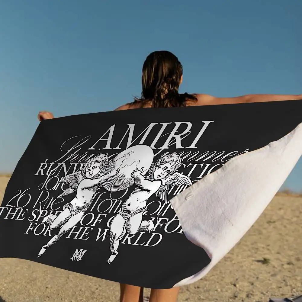 Luxury Design A-Amiries Bath Towel Microfiber Soft Water Absorbing Breathable For Girl Kids Decorative Cartoon Beach Towel
