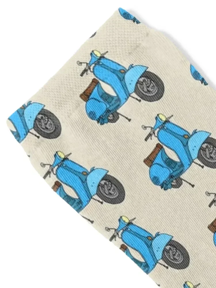 Blue motor scooter Socks christmass gift Wholesale Socks Male Women's