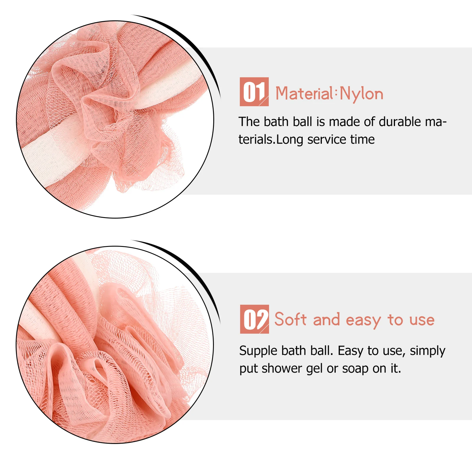 

2Pcs Lovely Supple Bath Flower Foaming Shower Balls Practical Long Bathroom Supplies Relaxing Gift Bathing Balls