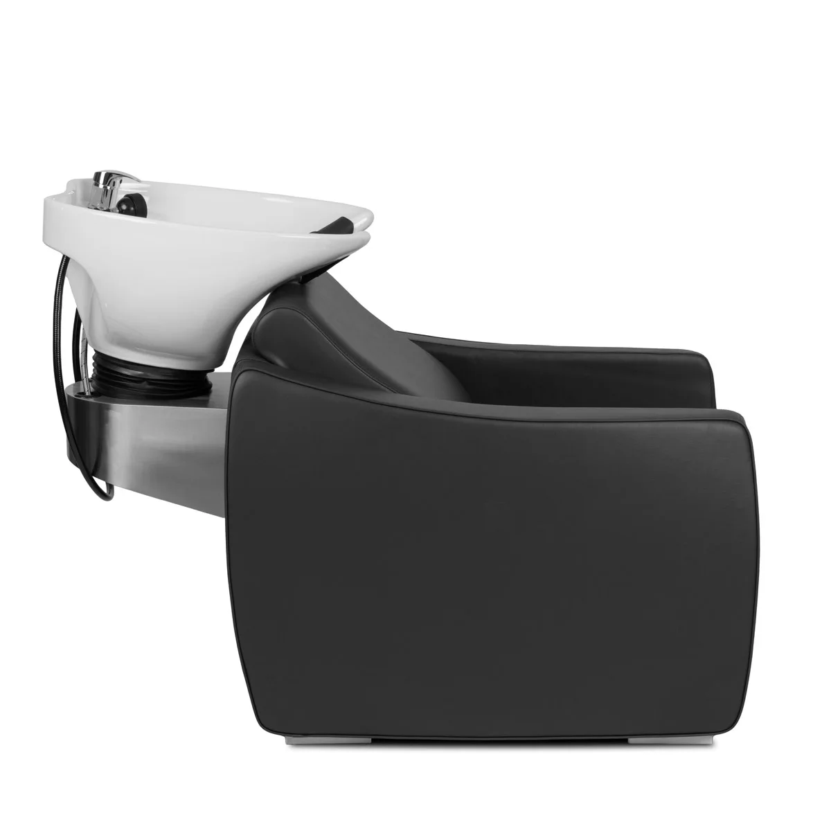 Durable Salon Shampoo Furniture, Premium Leather Salon Shampoo Bed, Glossy Ceramic Basin, Shampoo Chair