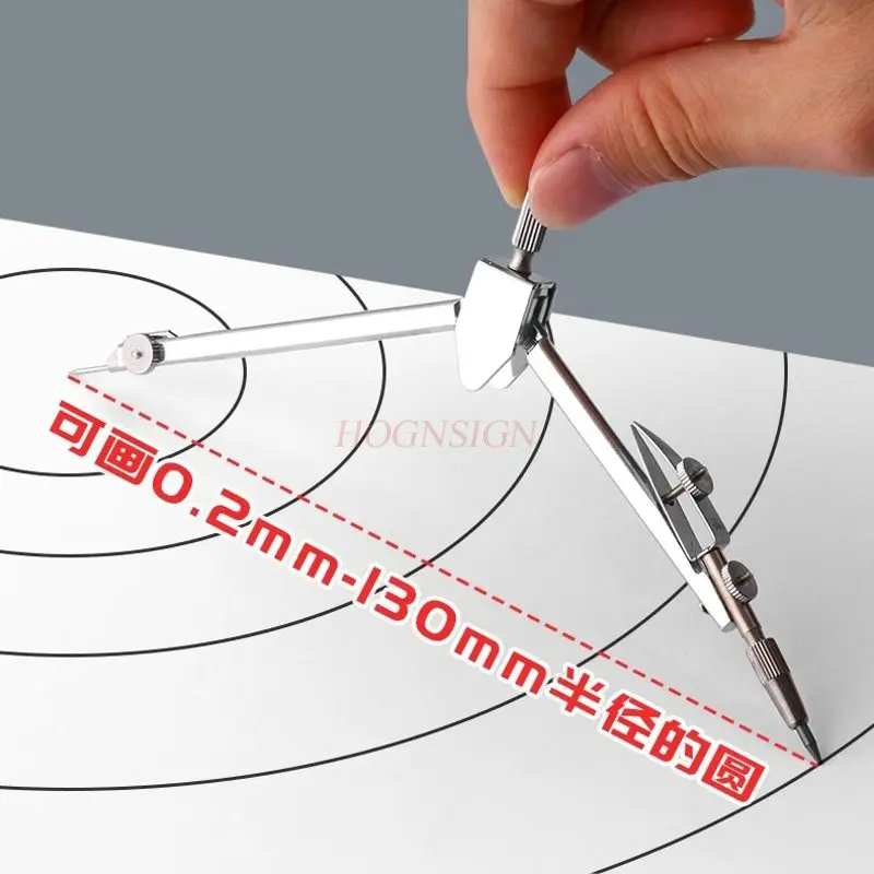 2pcs/set Metal compass, primary school students' compass tools, mechanical set, professional drawing, can clip pencil lead