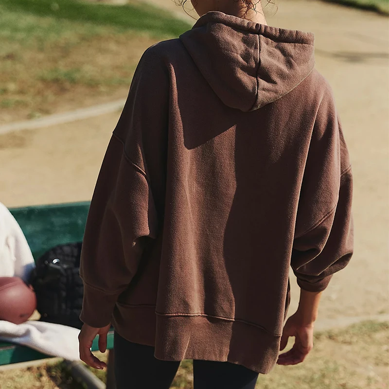 Y2K Amerikaanse retro dames sporthoodie gotische letterprint comfort losse pasvorm trui streetwear essentiële veelzijdige vrijetijdskleding