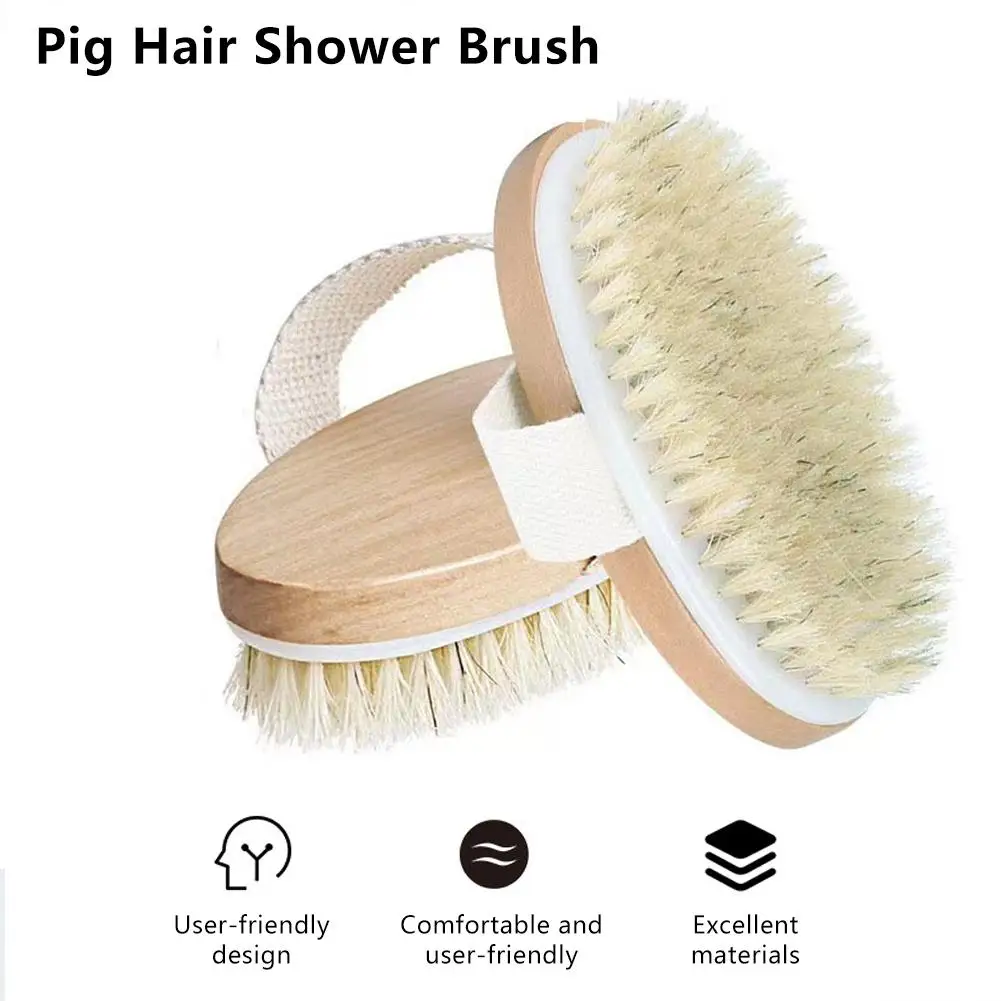 Body Shower Brush Soft Hair Back Massage Bath Brush Bath Brush Spa Bathroom Body Exfoliation I8d8