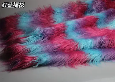 

Jacquard Beach wool falling water fox plain fur faux plush fabric for coat pillow vestcollar 7cm long pile plush fur tissu telas