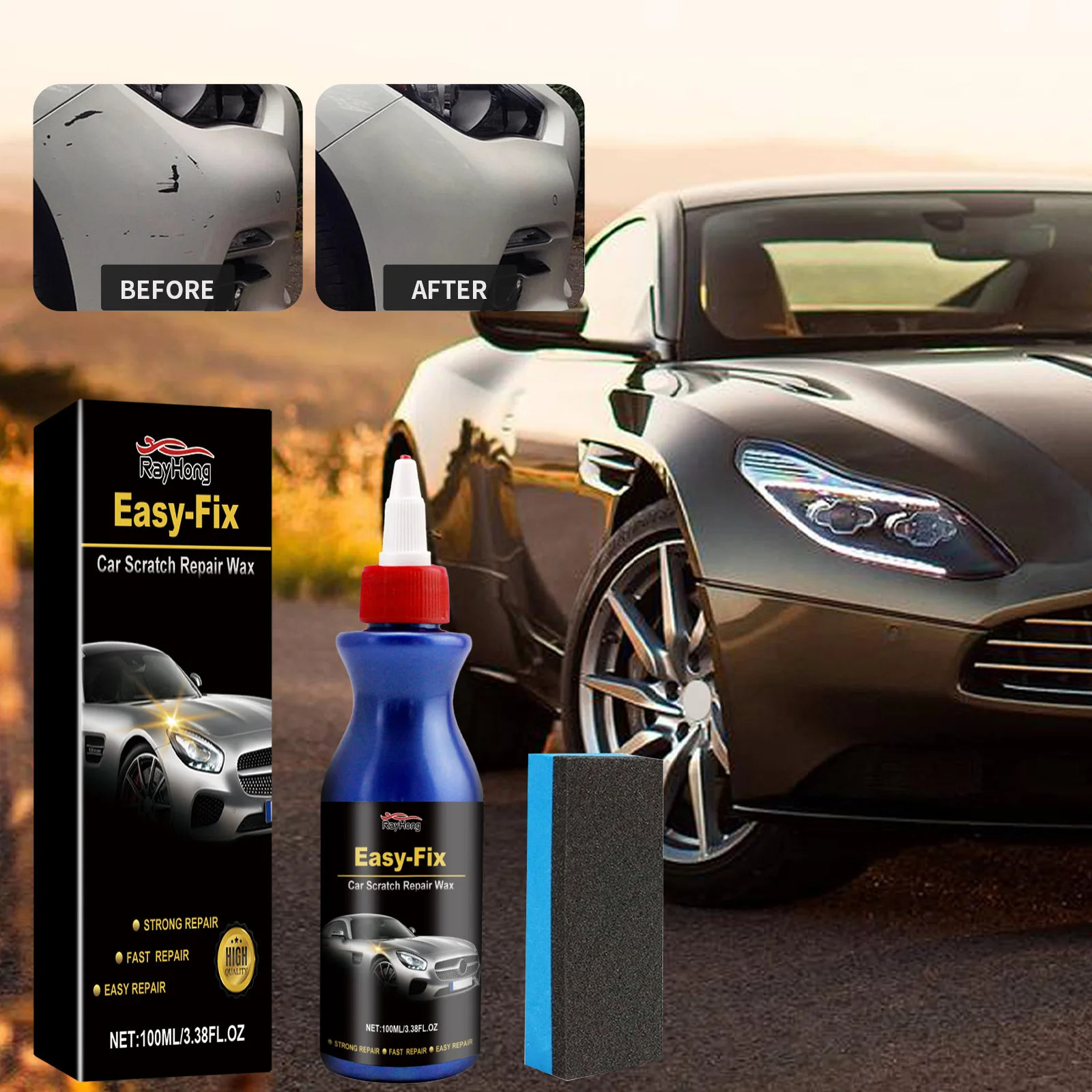 

Vehicle Scratch Repair & Polishing Wax - Helps Restore Paint Smoothness, Coats & Nourishes Surfaces for Comprehensive Care