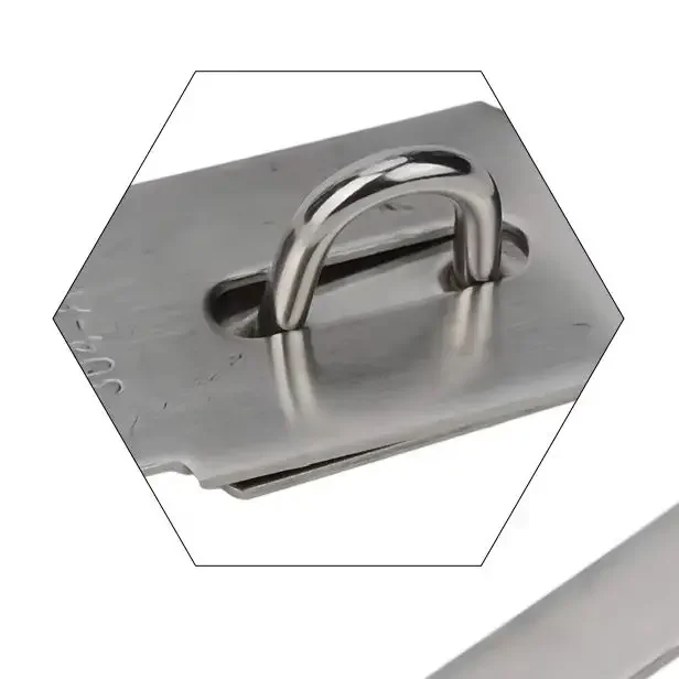 Lock Gate Bolt Door Clasp Hardware Lock Set Burglar-proof Clasp Hasp Door Lock Household Sliver Stainless Steel