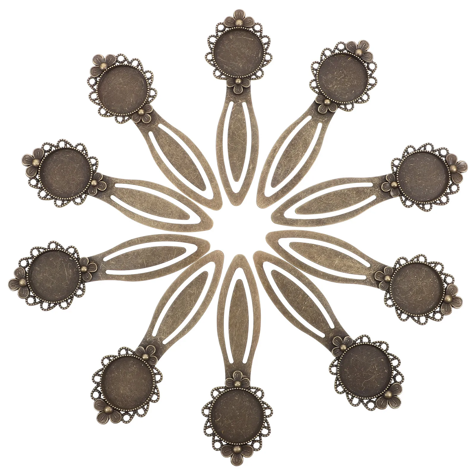 10Pcs Delicate Bookmark Copper Page Marker Hanging Retro Bookmark Cool Bookmarks for Teens Girls Unique Reading Mark Ornament