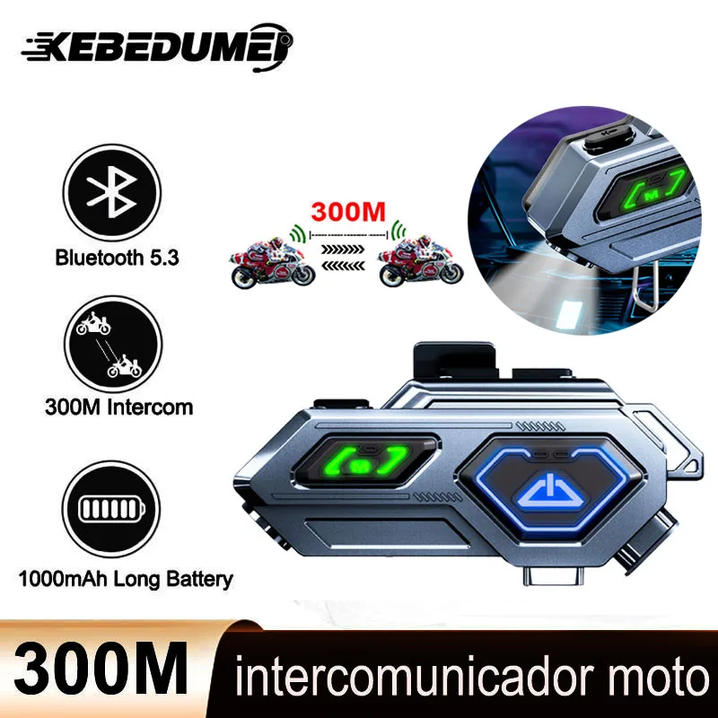 

1/2Pcs Motorcycle Helmet Intercom Bluetooth Headset Wireless Interphone Intercomunicador Waterproof Handsfree Call Headphone