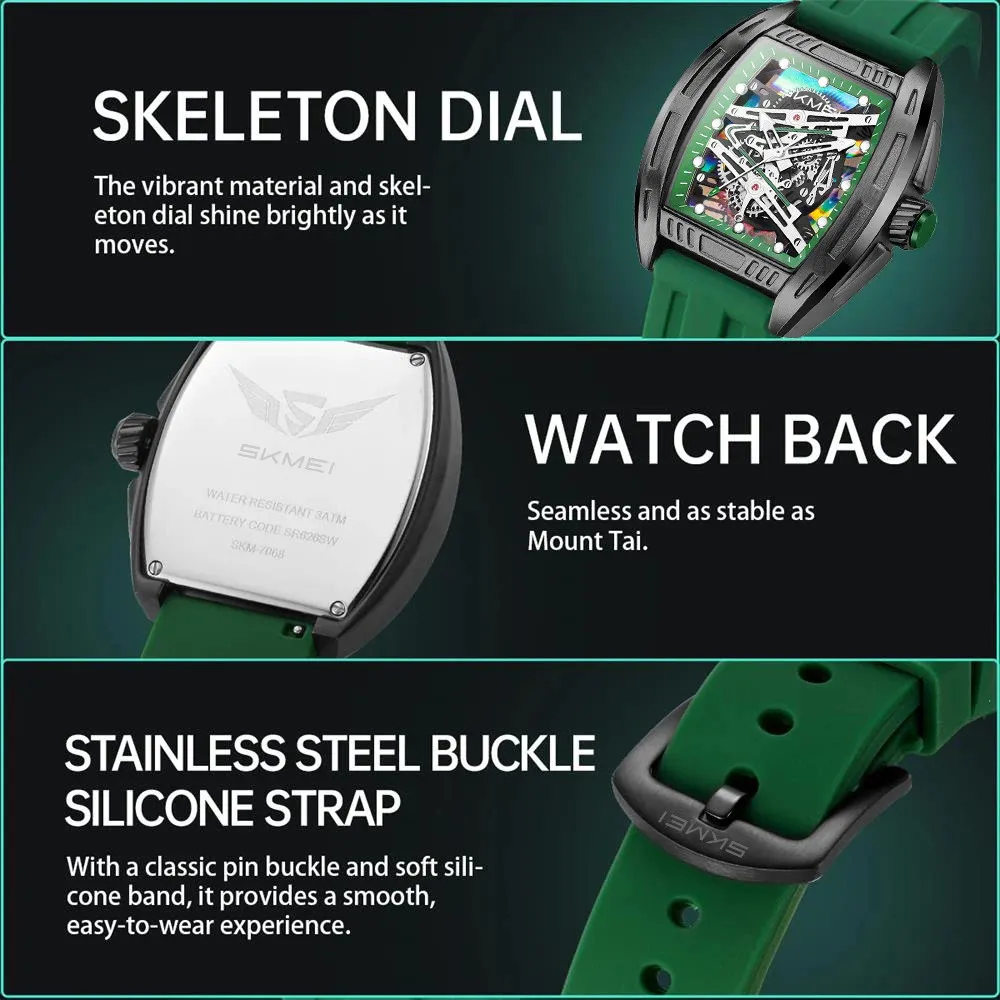 نفس العرض الفاخرة للماء الكوارتز الساعات الرياضية الطلب الكبير SKMEI 7068 MAN #5