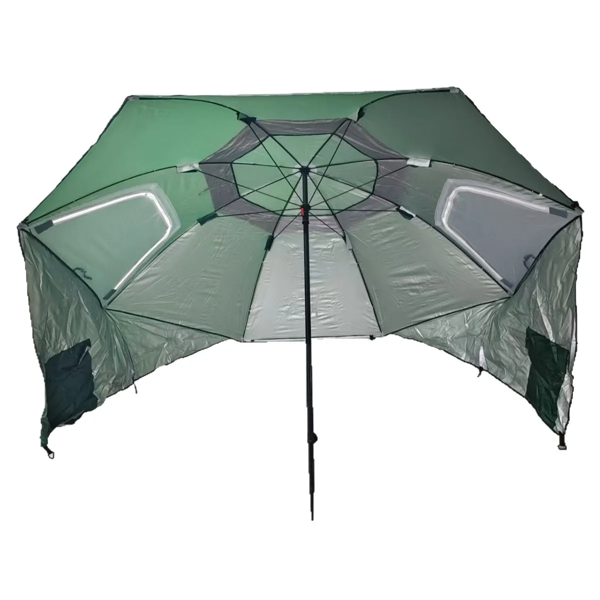2.4 Meters Portable Beach Tent Umbrella Multi-functional Canopy Camping Team Canopy Large Fishing Umbrella Parasol Canopy