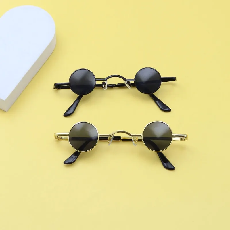 Vintage Small Frame Circle Sunglasses Women's Brand Designer Metal Sun Glasses Men's Outdoor Hip-hop Eyewear UV400 Oculos De Sol