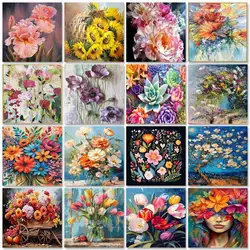 GATYZTORY Oil Painting By Numbers For Adults Flower Landsape Paint By Numbers Acrylic Paint Coloring By Numbers Home Decor Craft