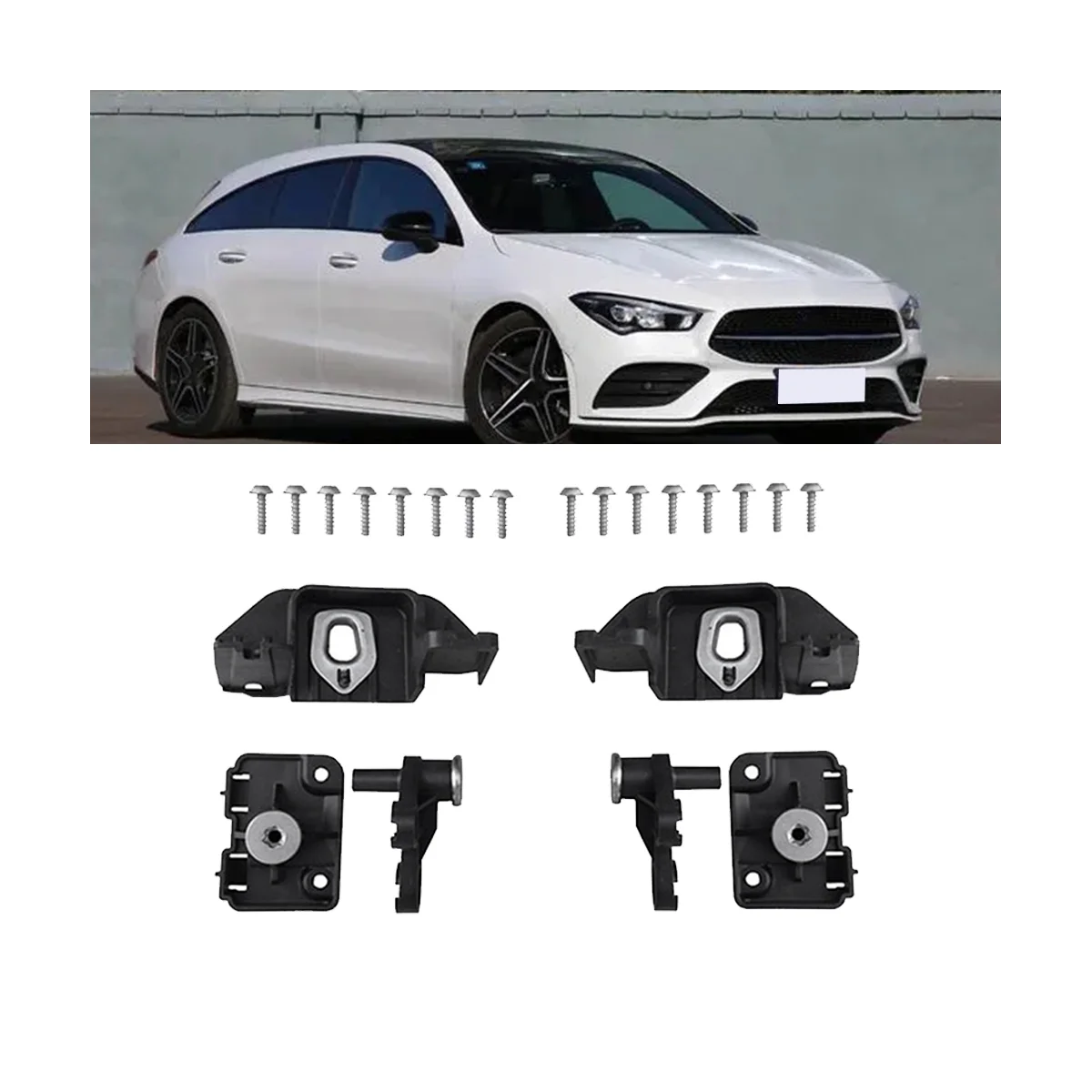 1Pair Headlight Repair Bracket Mount Kits A1778201701 A1778201801 for Mercedes Benz A CLA Class W177 W118 2018-2022