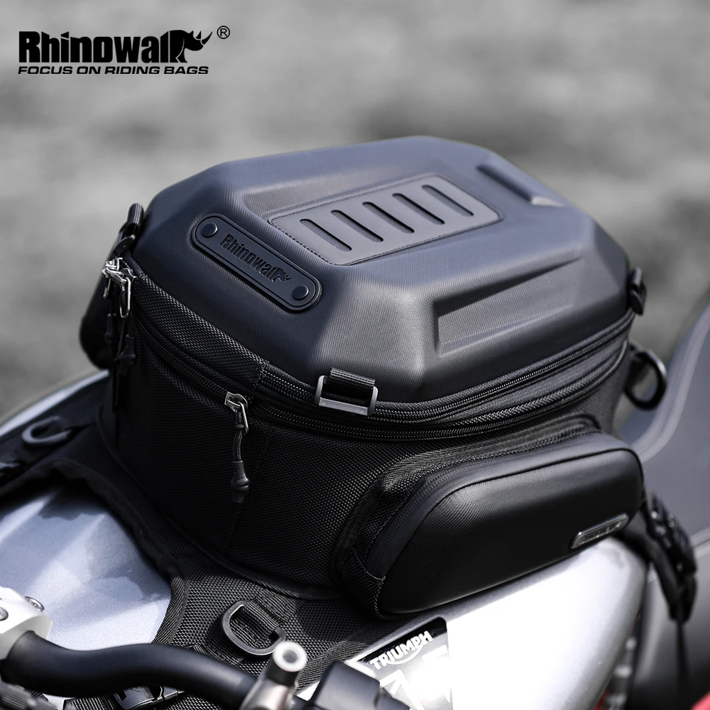 Rhinowalk Motorcycle Tank Bag Waterproof 15L-18L Motor Front Bag Hardshell Travel Luggage Storage Case Motorbike Accessories