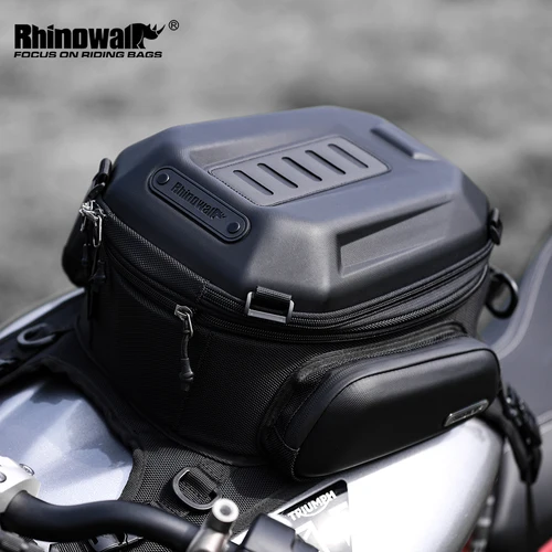 Rhinowalk-bolsa de depósito para motocicleta, impermeable, 15L-18L, bolsa frontal para Motor, carcasa dura, estuche de almacenamiento de equipaje de viaje, accesorios para motocicleta