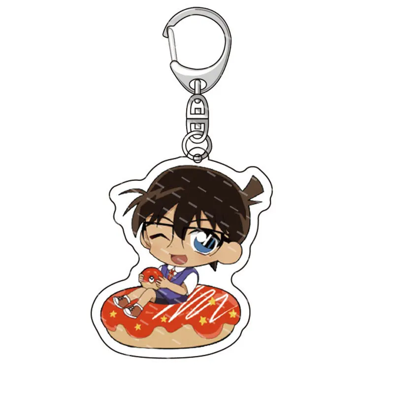 Anime Detective Conan Case Closed Kid the Phantom Ran Jin Gin Cosplay Costume Interlayer Acrylic Keychain Keyring Key Gift