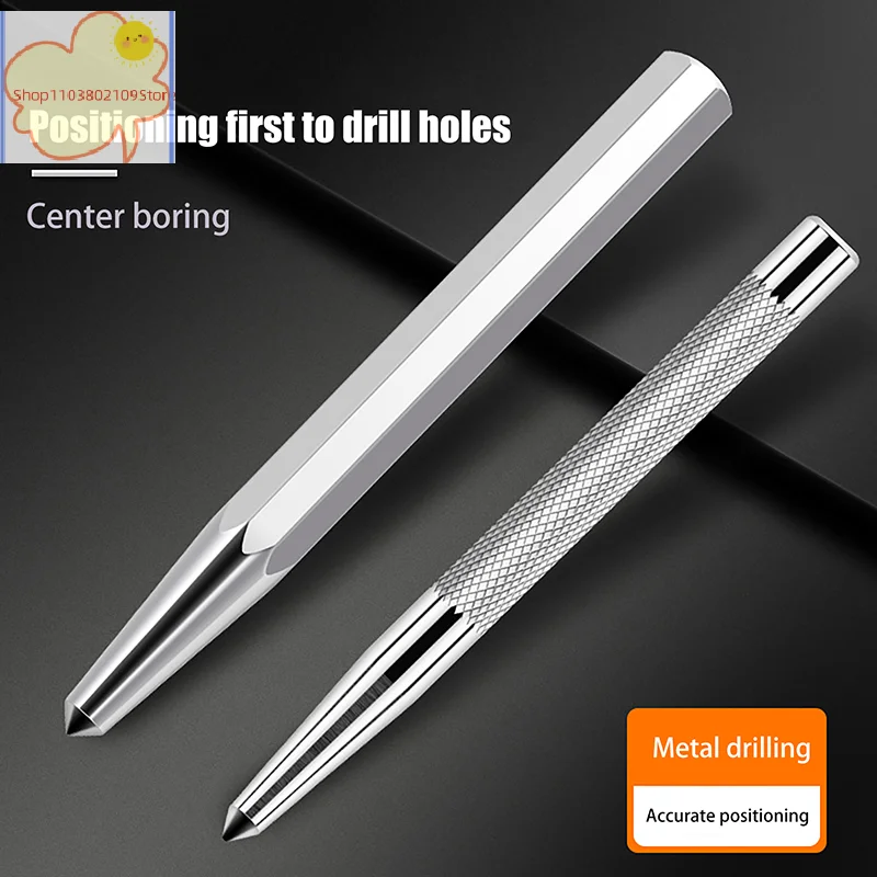 [TL] Centro punzonatrice in acciaio temprato CR-V punto punto punto centrale per posizionamento in metallo punta da trapano localizzatore di fori punzonatrice utensili manuali