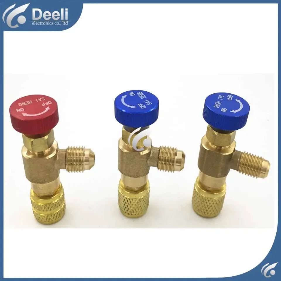 3pcs/lot new Air Refrigeration Charging Adapter refrigerant retention control valve Air conditioning charging valve R410A R22