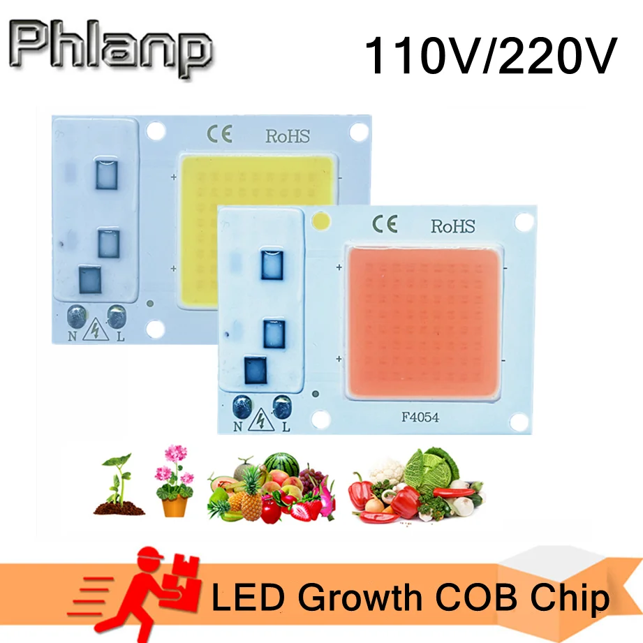 LED COB lamp Bead 10W 20W 30W C 220V 110V IP65 Smart IC No Need Driver DIY Flood light Led Bulb Spotlight Outdoor Chip Lamp