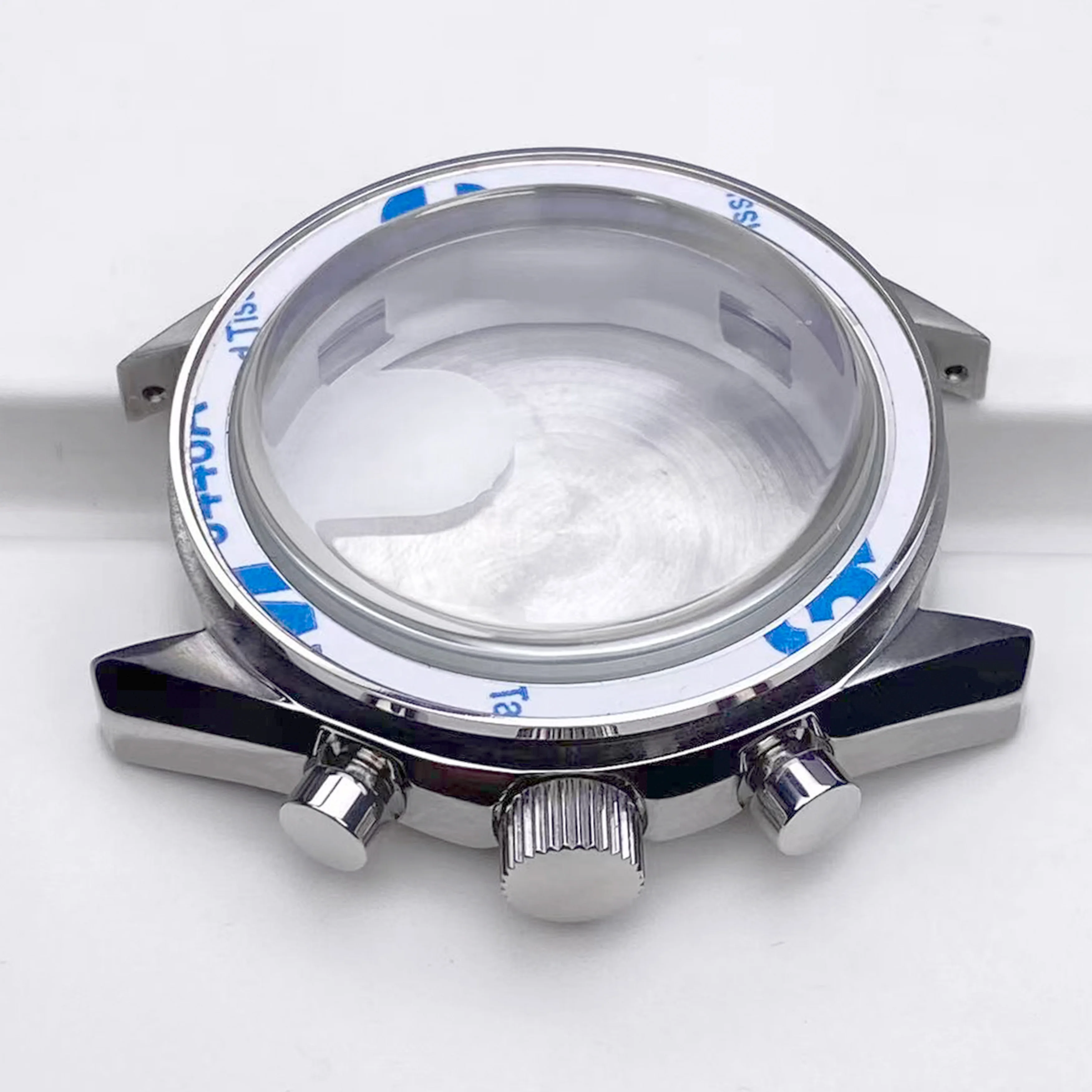 VK63 High Quality 39.7mm Case Moonswatch Metal Case Chronograph Case Fit VK63 Movement Accessories VK63 Watch Box