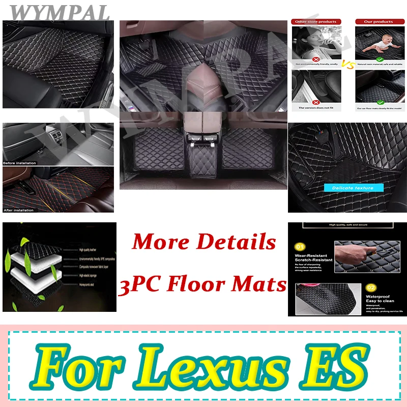 

Роскошные автомобильные коврики для Lexus ES Hybrid 2022 2021 2020 2019 2018, ковры на заказ, водонепроницаемые автомобильные аксессуары, интерьер автомобиля