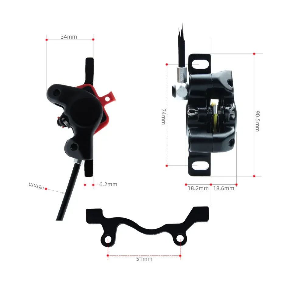 قرص دراجة كهربائية بالتكبير ، قرص الفرجار الأيسر ، الفرامل ، إيقاف التشغيل ، 2 دبوس ، 3 P ، Sm2a ، فرامل هيدروليكية ،! ،!! ، أنبوب زيت ، قرصي ، 875E #3