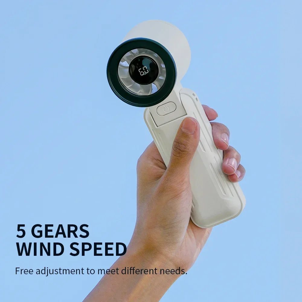 2025 新しい高速ハンドヘルド扇風機 USB ポータブル折りたたみ強力なターボファン充電式屋外小型ファン