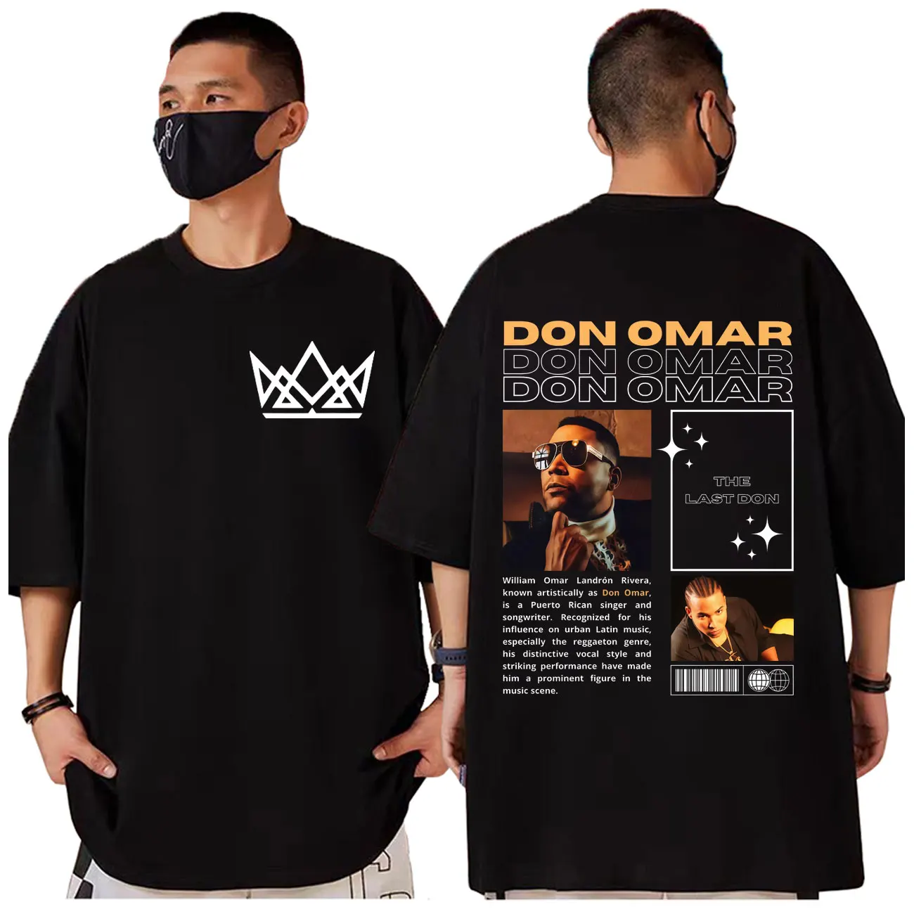 

Rapper Don Omar Album Merch T-shirt Men Women Clothing High Quality Fashion T-shirts Summer Casual Loose Short Sleeve T Shirts