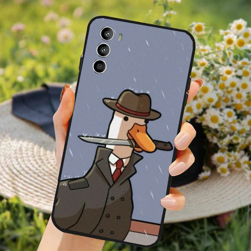 

Cartoon Cute Goose Duck Phone Case for Moto G84 G22 G32 G42 G52 G62 G53 G72 G60 G60S G100 G10 G20 G30 G13 G50 G 5G G Pure