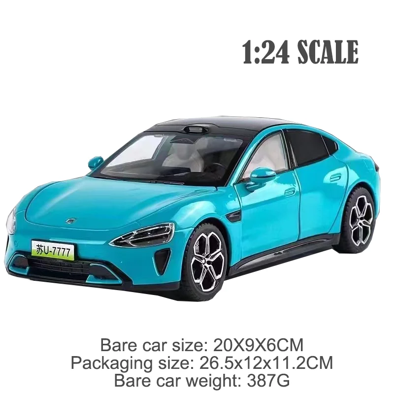 Döküm 1/24 Model Araba Oyun Araçları için Su7 Model oyuncak arabalar Boys için Hediye Xiaomi Su7 Simülasyon Modeli Dekorasyon
